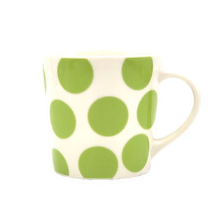 Starbucks Coffee 2005 Large Green Dots Ceramic Coffee Tea Mug